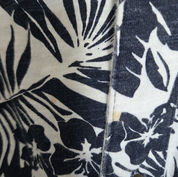 Floral Black and White Mens Button down - Picture 7 of 7